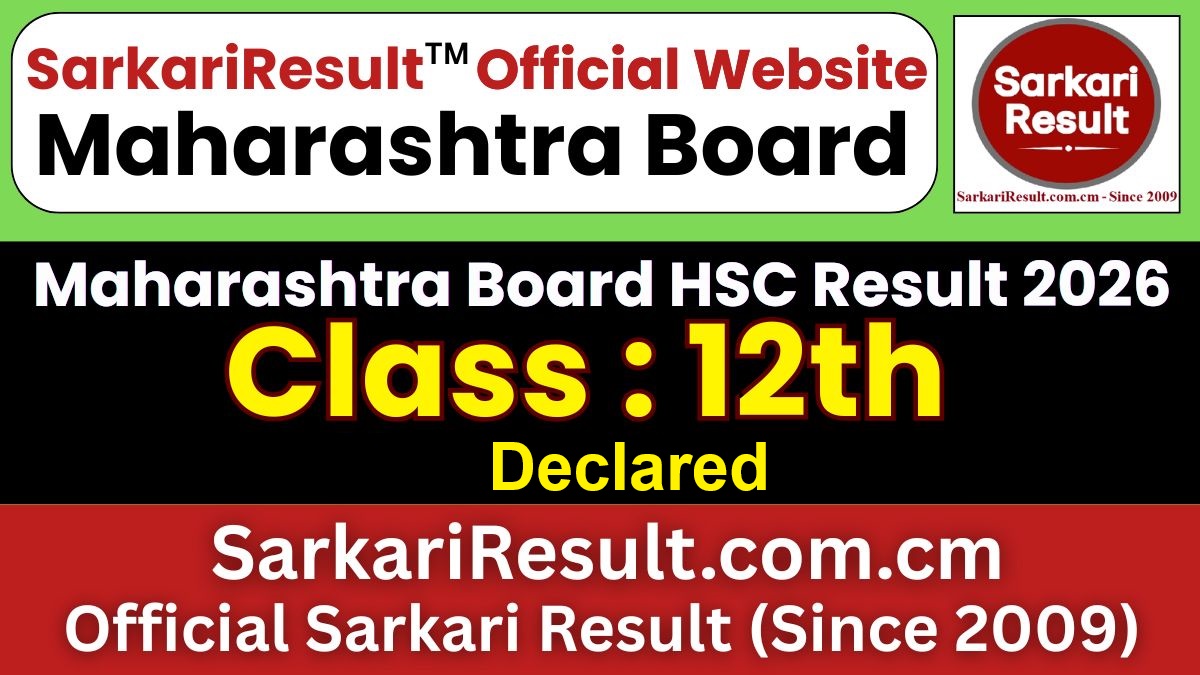 Maharashtra Board HSC Class 12th Result 2026