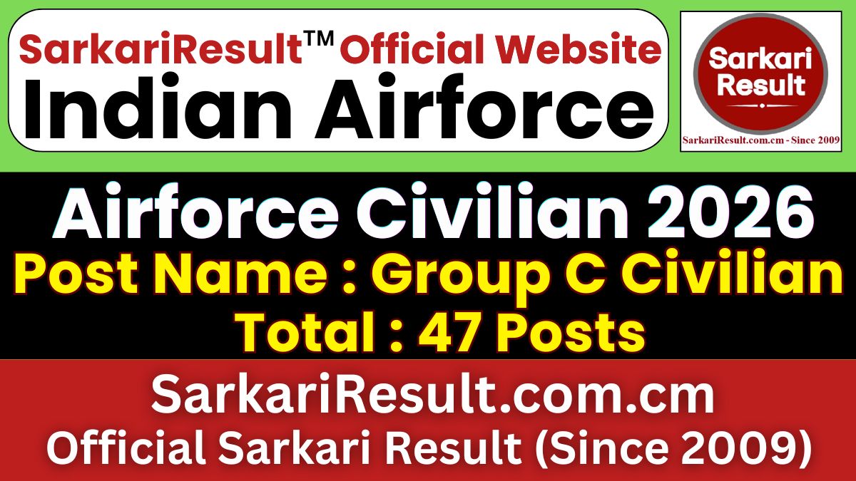 Indian Air Force Group C Civilian Recruitment 2026