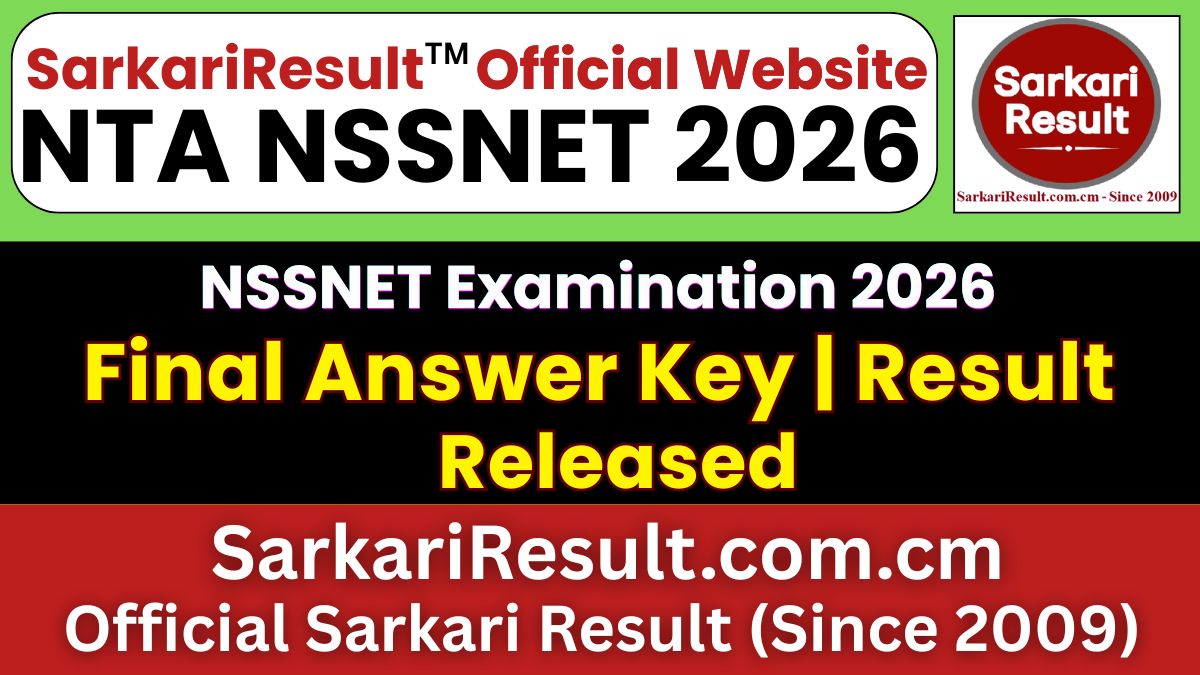 NTA NSSNET Result 2026