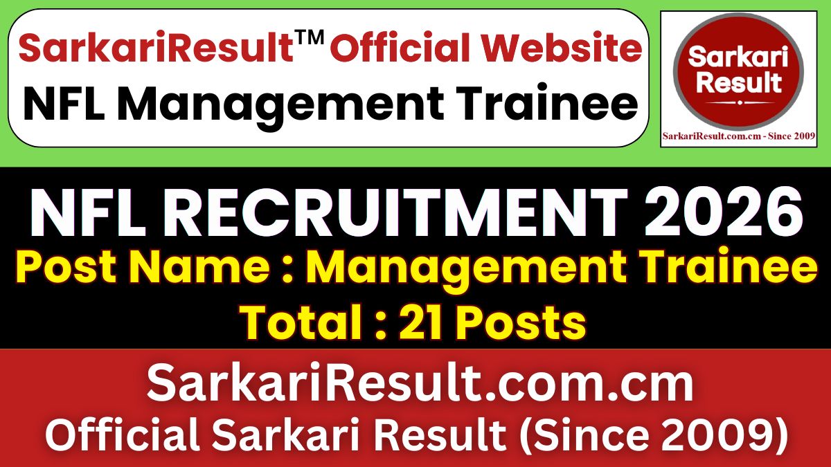 NFL Management Trainee Recruitment 2026