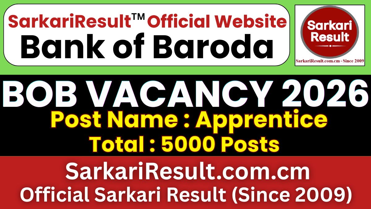 Bank of Baroda Apprentice Recruitment 2026