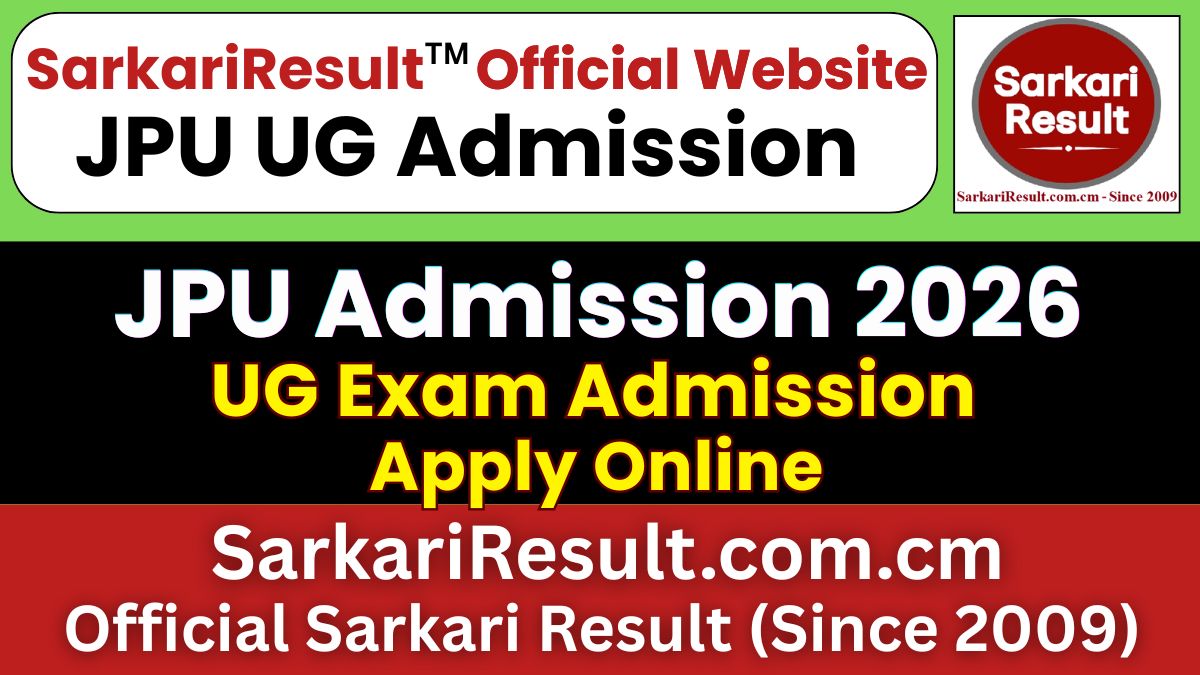 JPU UG Admission Online Form 2026