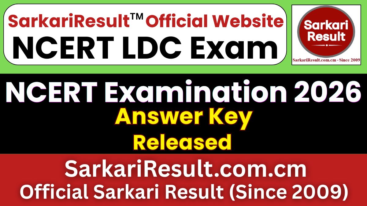 NCERT LDC Post Answer Key 2026