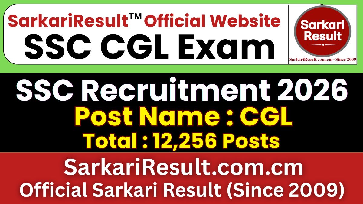 SSC CGL Recruitment 2026