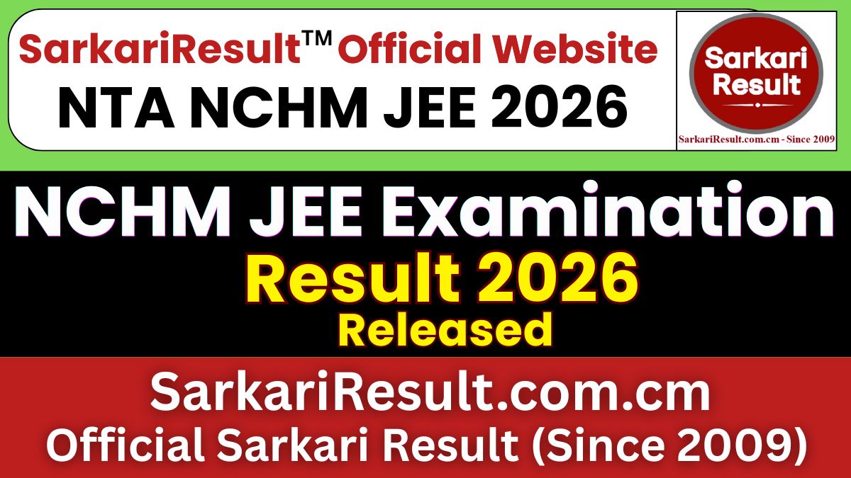 NTA NCHM JEE Result 2026