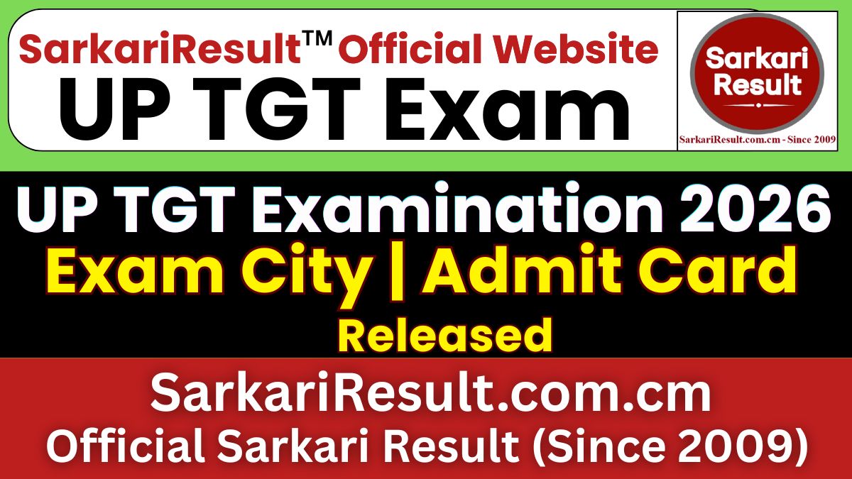 UP TGT Exam City Details 2026