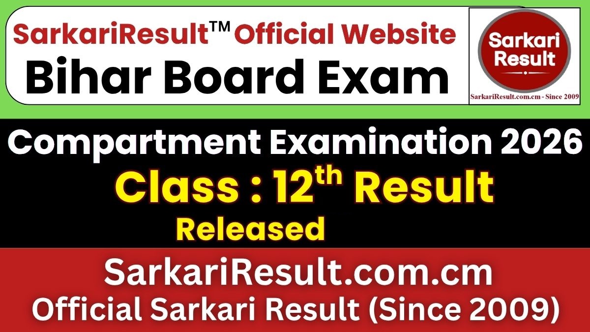 Bihar Board Class 12th Compartment Result 2026