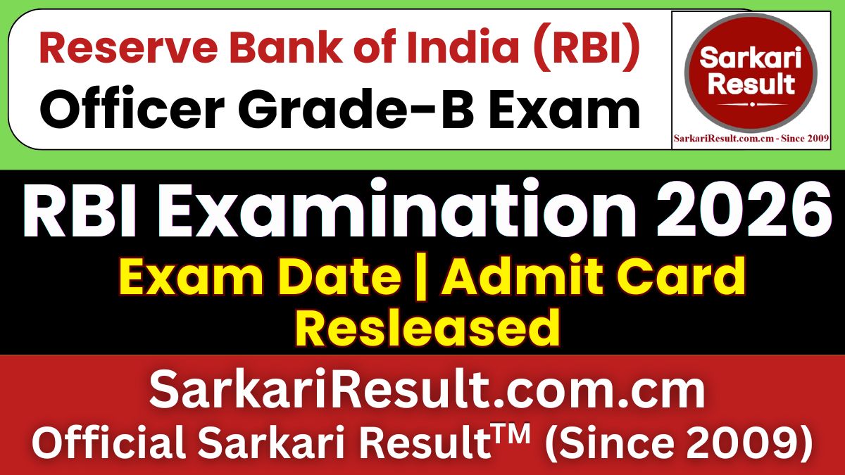 RBI Officer Grade-B Admit Card 2026