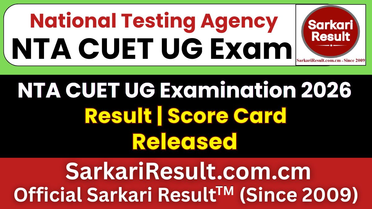 NTA CUET UG 2026 Result / Score Card