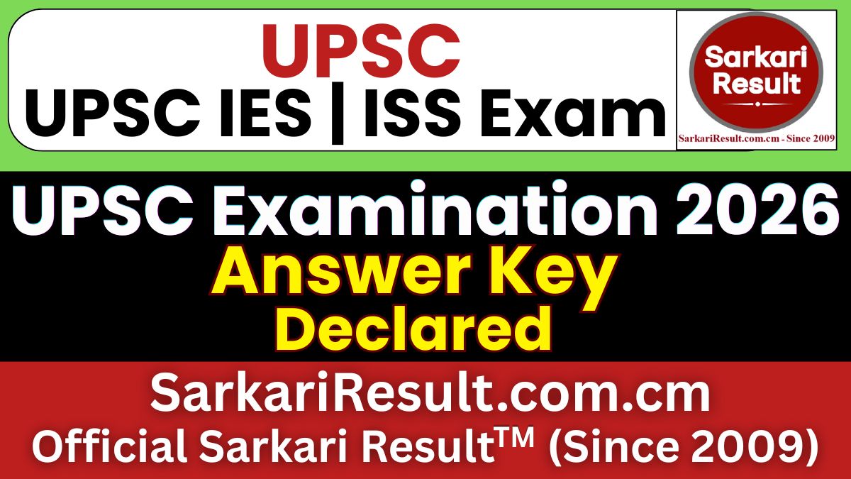 UPSC ISS Answer Key 2026