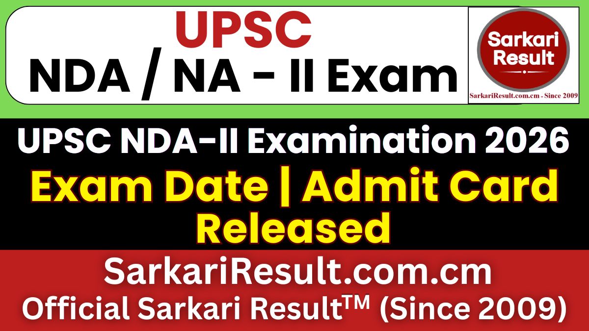 UPSC NDA II Exam Schedule 2026