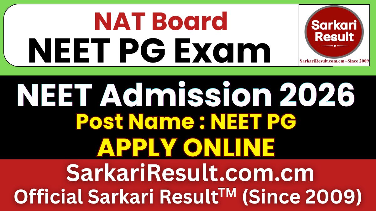 NEET PG Online Form 2026
