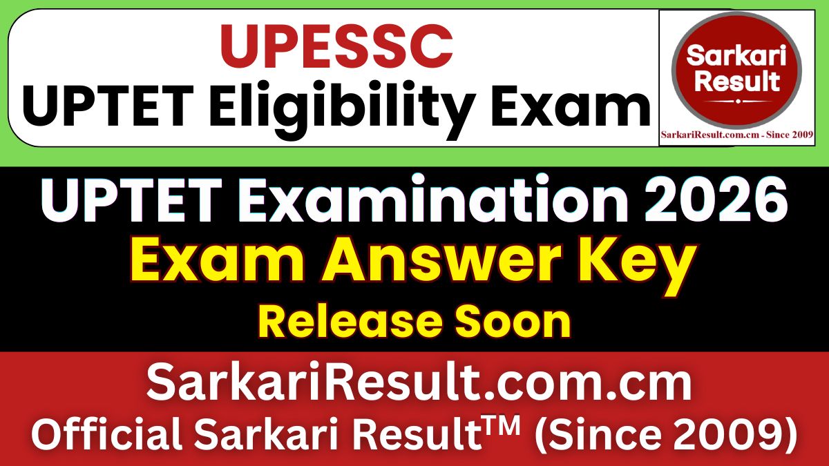 UPTET Answer Key 2026