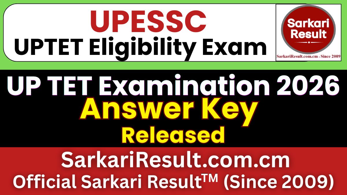 UPTET Answer Key 2026