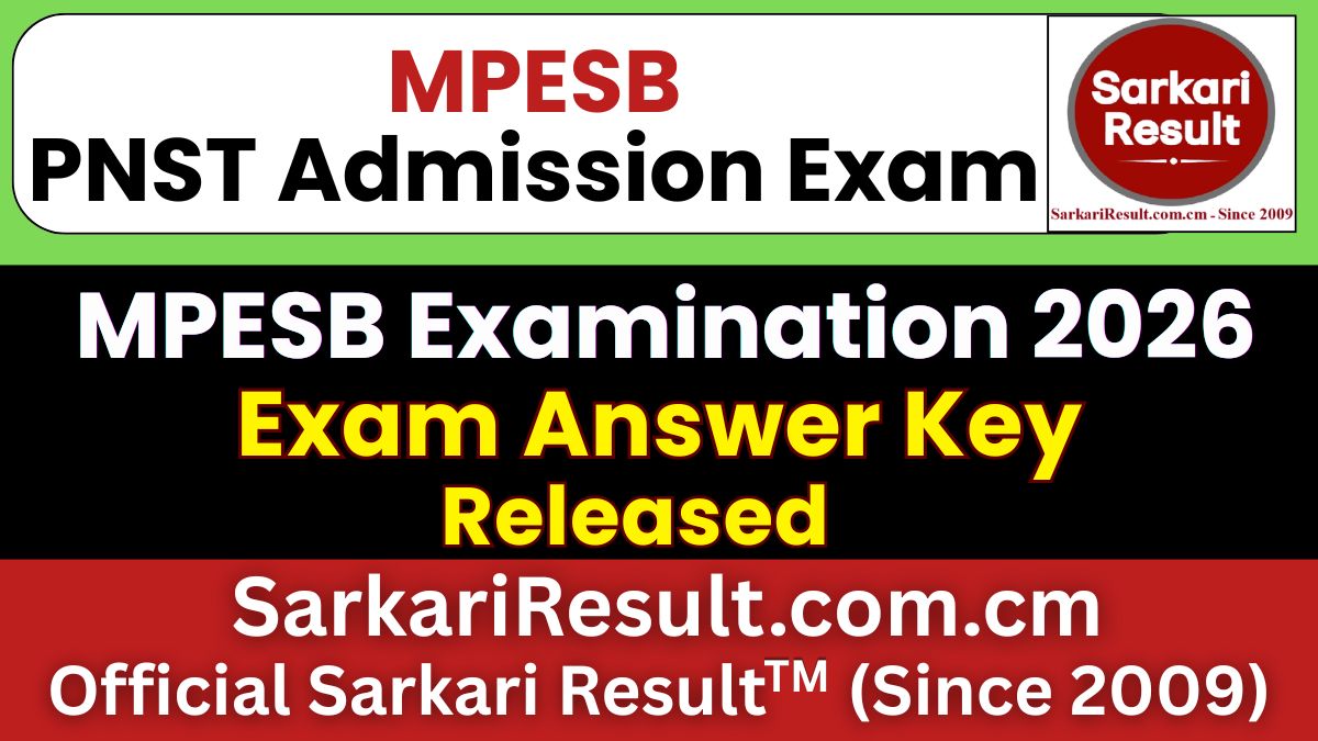 MPESB PNST Answer Key 2026