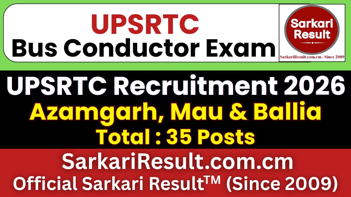 UPSRTC Bus Conductor Recruitment 2026