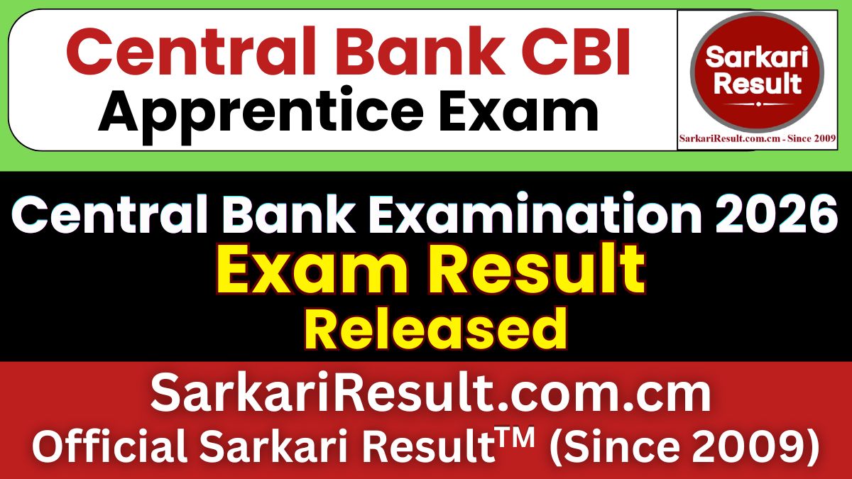 Central Bank CBI Apprentices Result 2026
