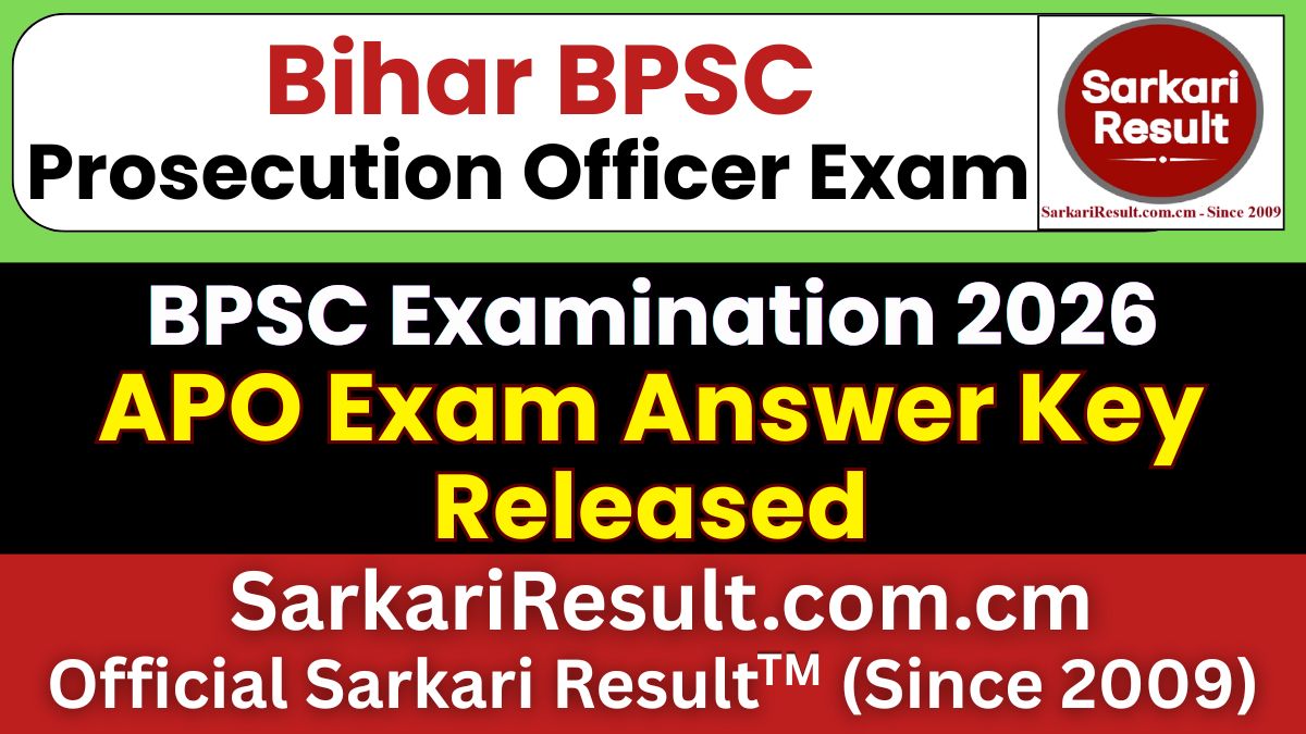 Bihar BPSC APO Answer Key 2026