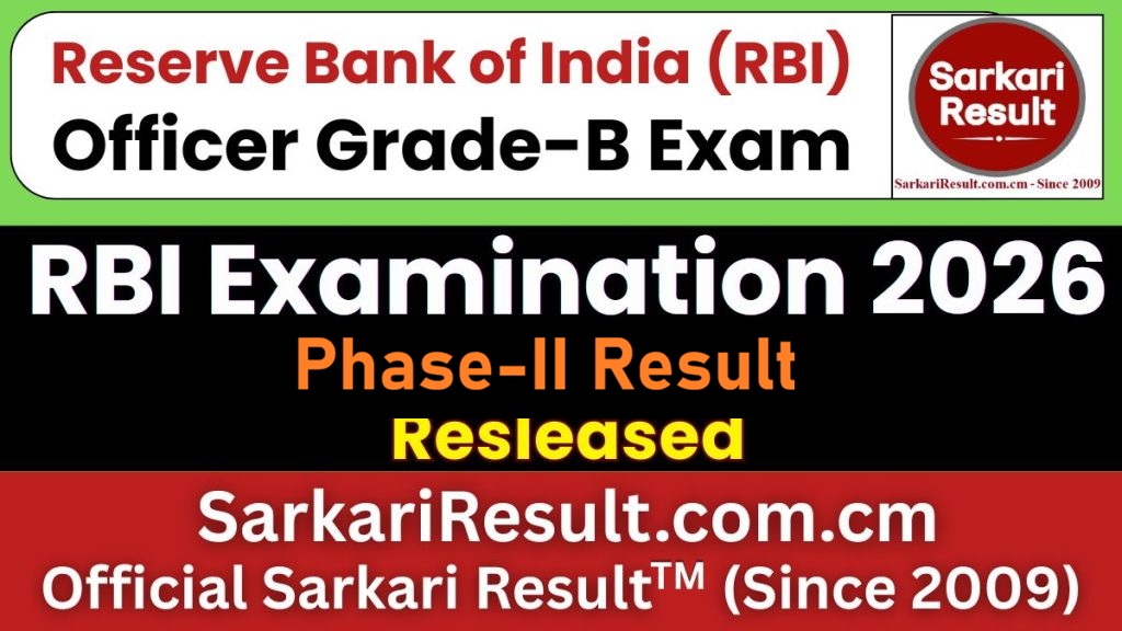 RBI Officer Grade-B Phase-II Result 2026