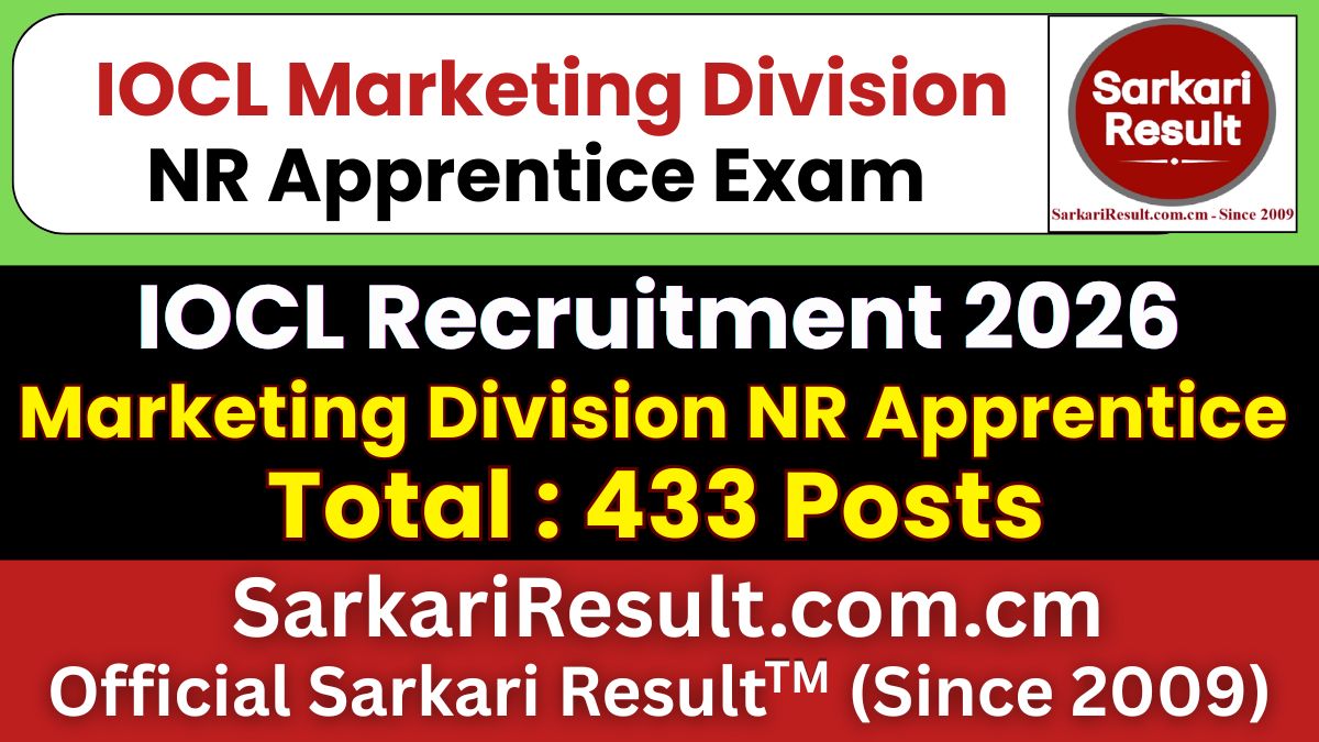 IOCL Marketing Division NR Apprentice Recruitment 2026