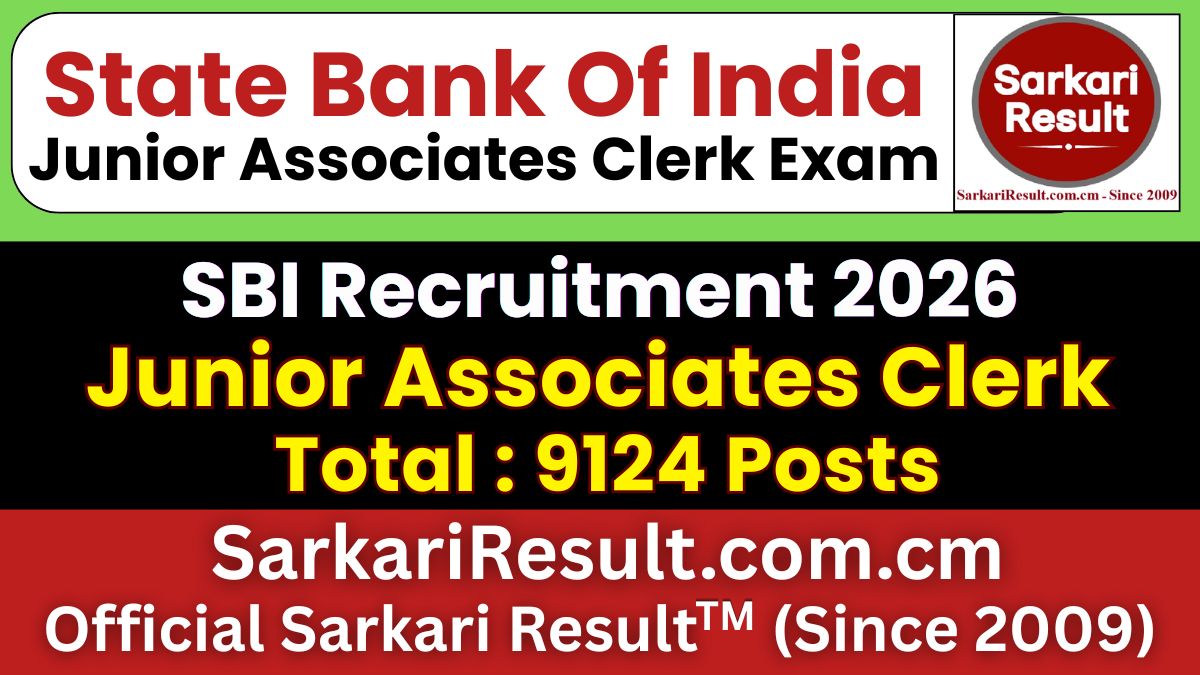 SBI Junior Associates Clerk Recruitment 2026