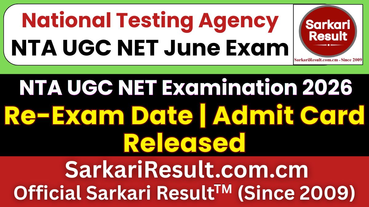 NTA UGC NET June Re-Exam Notice 2026