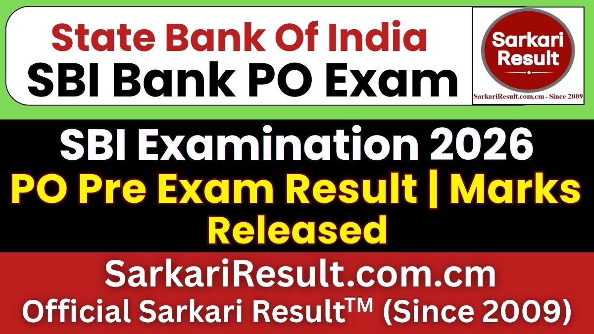 SBI PO Pre Result 2026