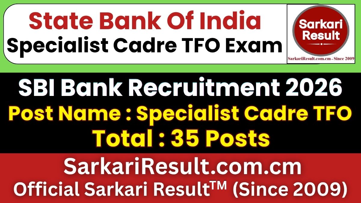 SBI Trade Finance Officer Recruitment 2026