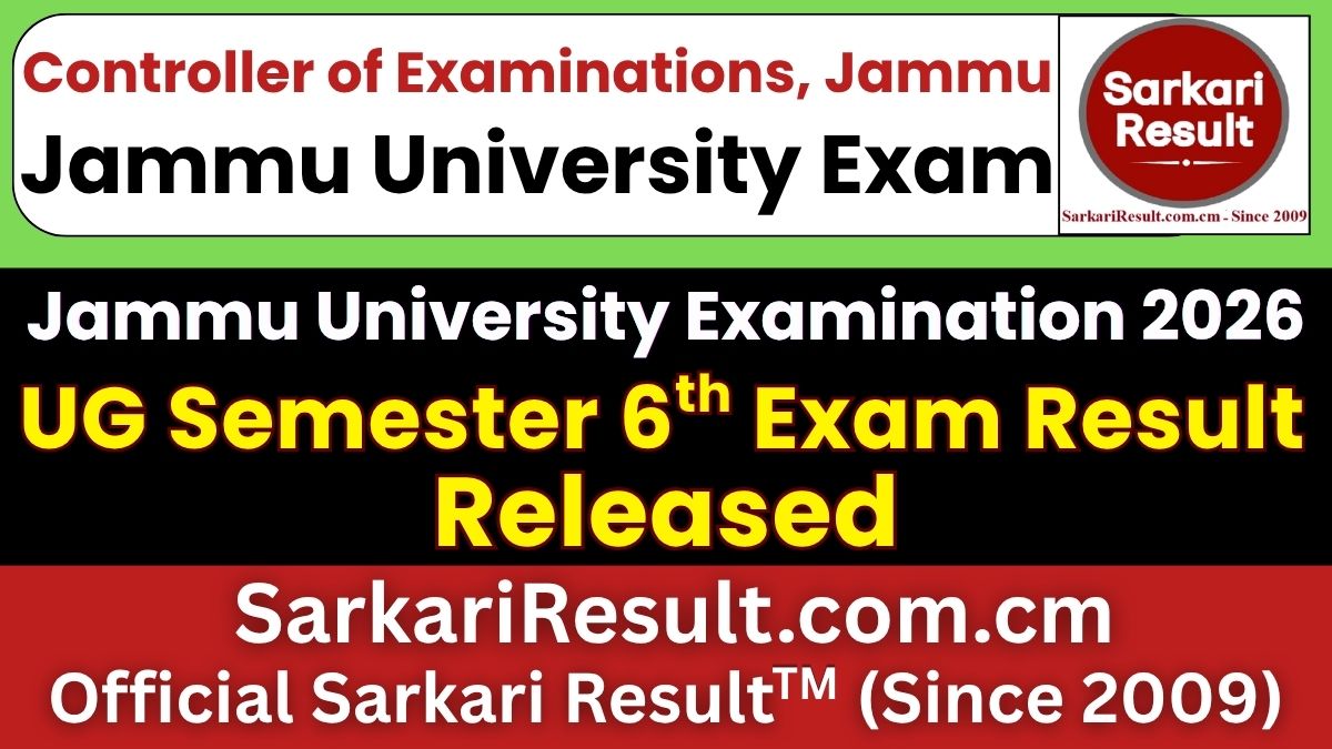 Jammu University Result 2026
