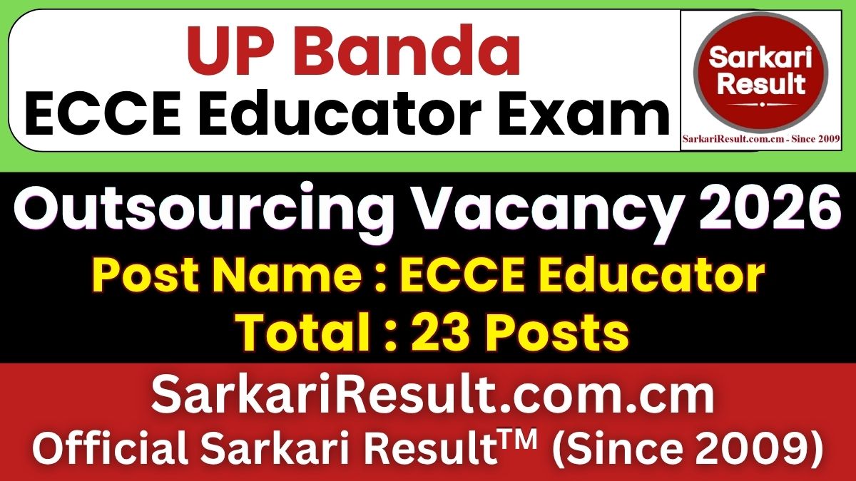 UP Banda ECCE Educator Recruitment 2026