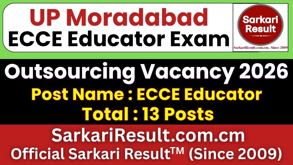 UP Moradabad ECCE Educator Recruitment 2026