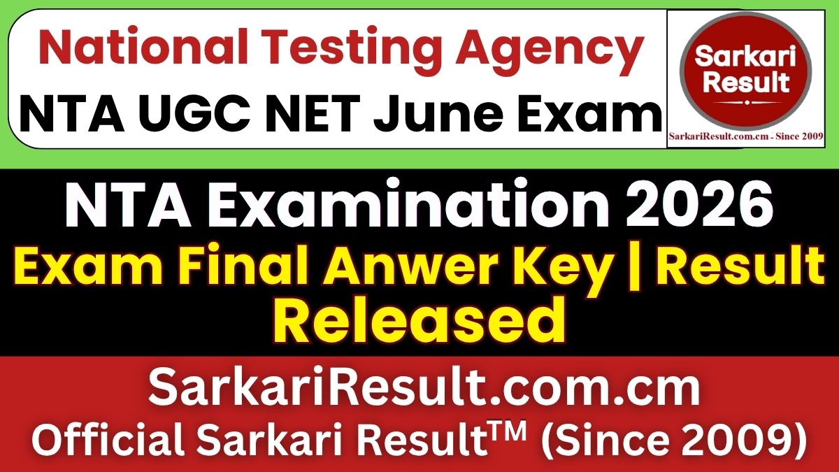 NTA UGC NET June Result / Score Card 2026