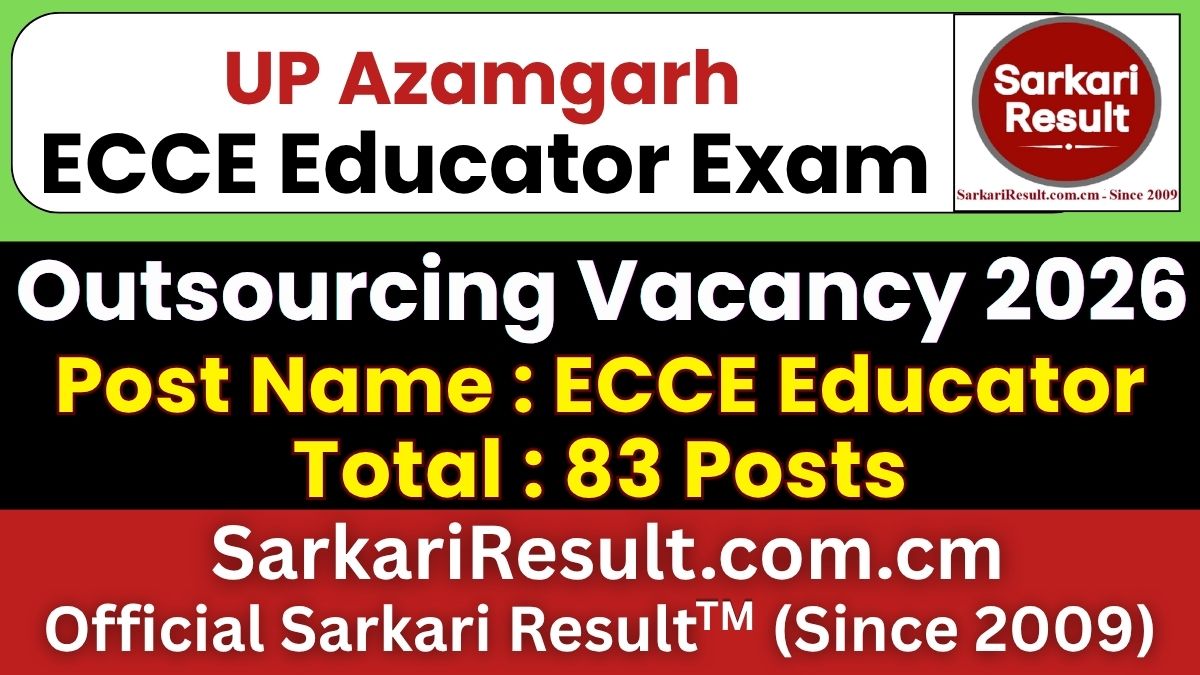 UP Azamgarh ECCE Educator Recruitment 2026
