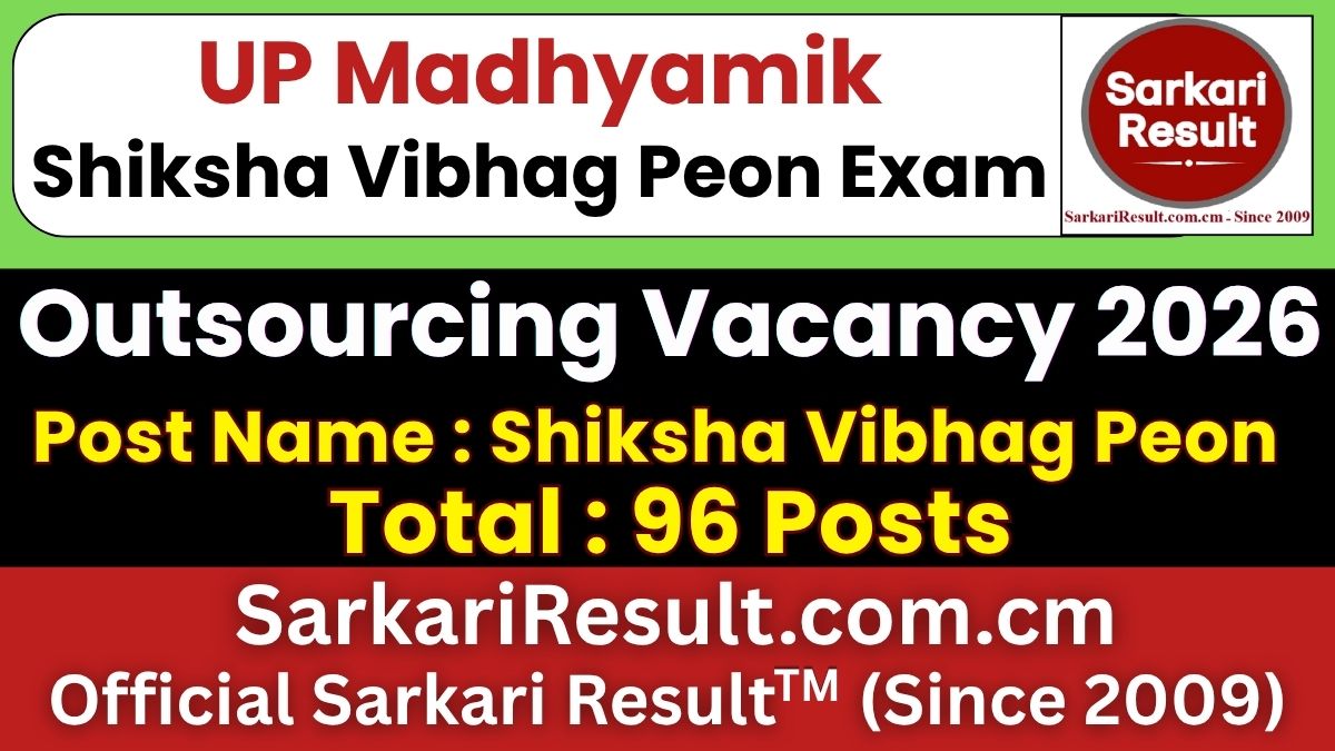 UP Madhyamik Shiksha Vibhag Peon Recruitment 2026