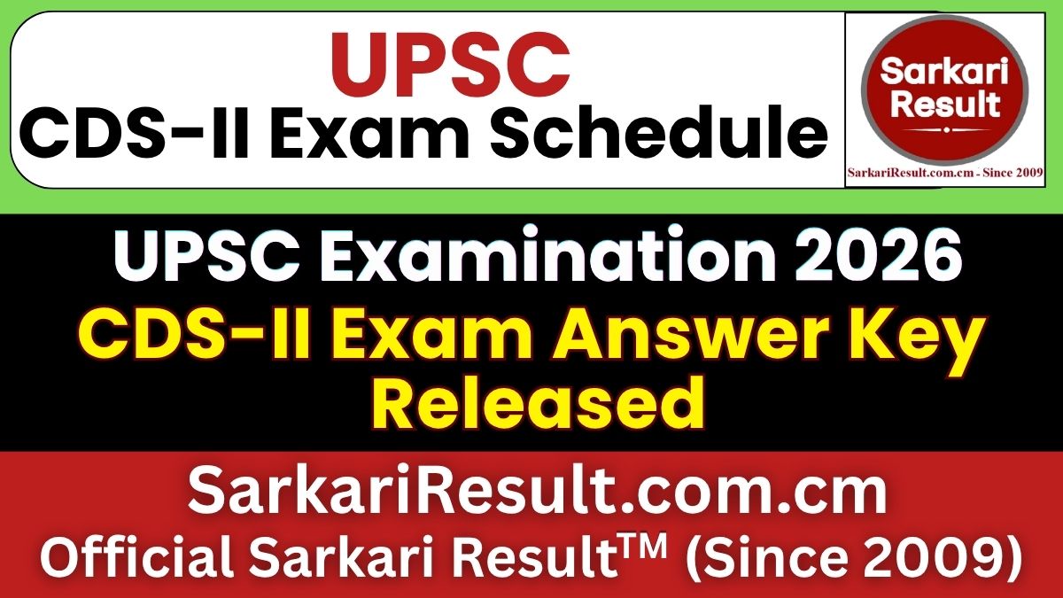 UPSC CDS-II Answer Key 2026