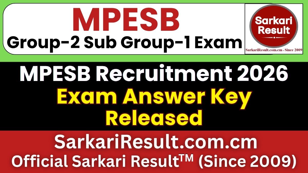 MPESB Krashi Vistar Adhikari Answer Key 2026