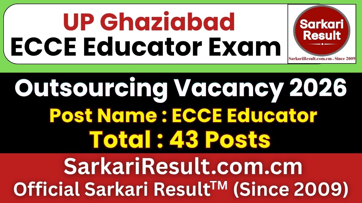 UP Ghaziabad ECCE Educator Recruitment 2026