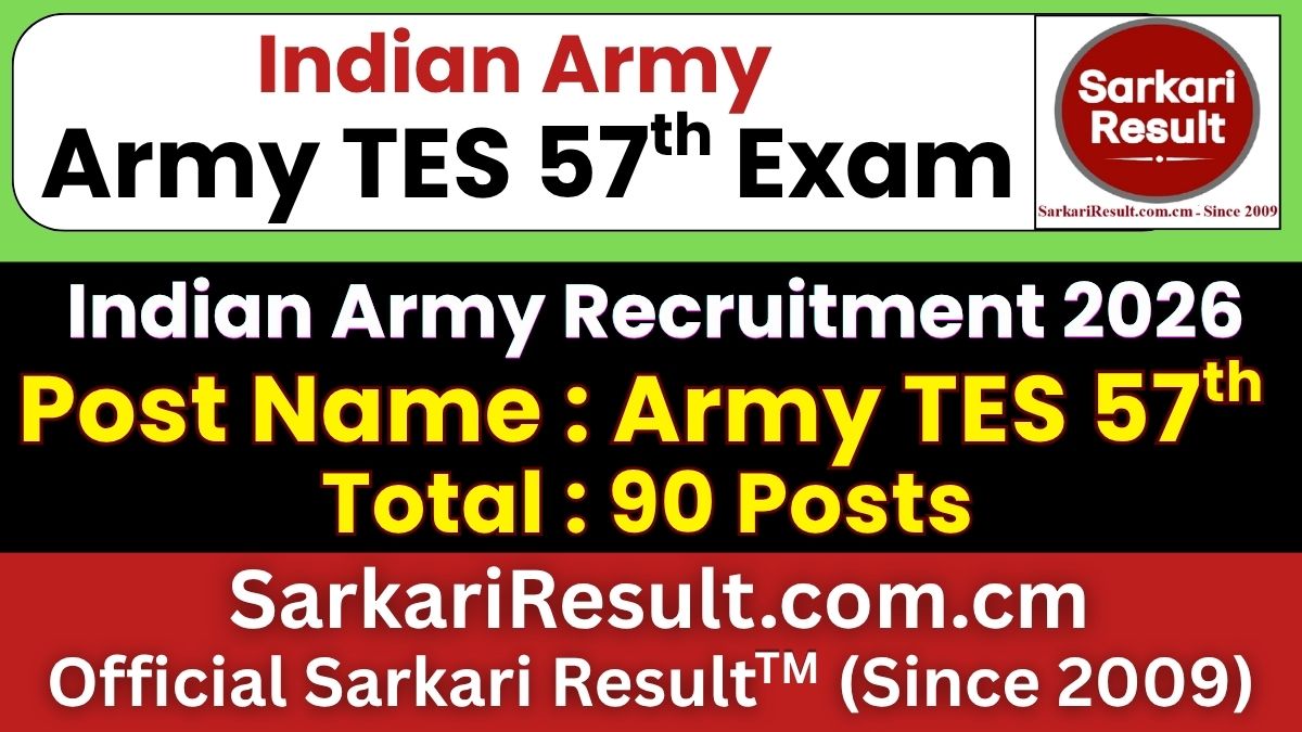 Indian Army TES 57th Recruitment 2026