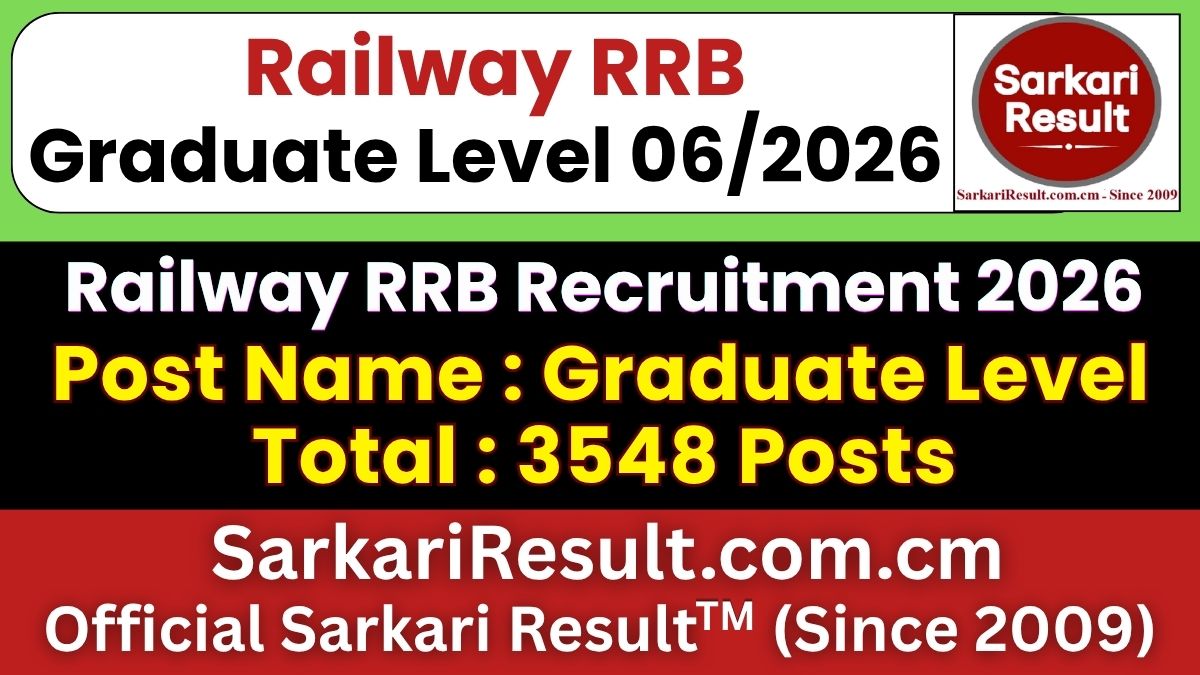 RRB NTPC Graduate Level Recruitment 2026