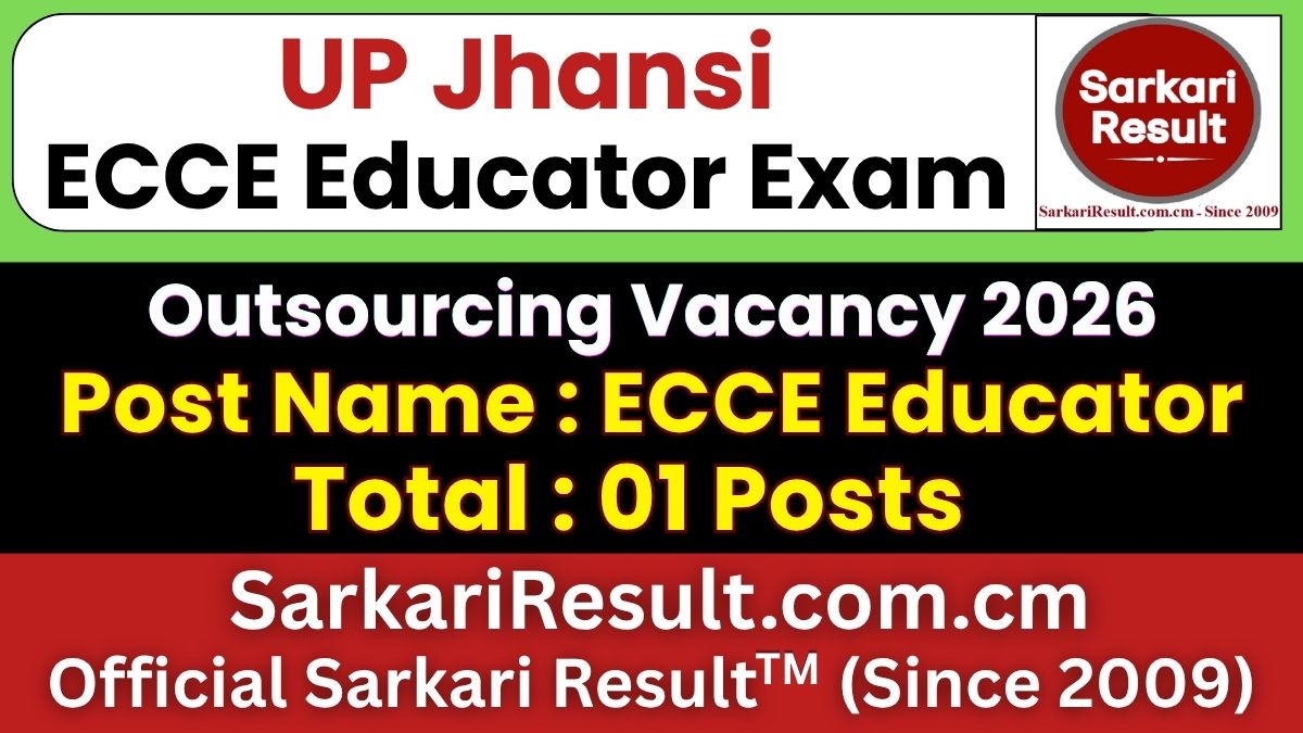 UP Jhansi ECCE Educator Recruitment 2026