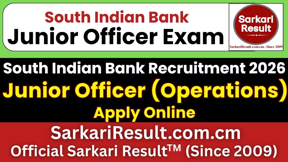 SIB Junior Officer (Operations) Recruitment 2026